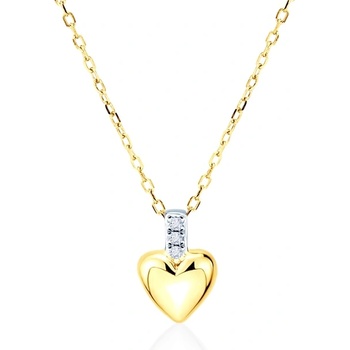 SAVICKI колие със сърце savicki: злато. диаманти