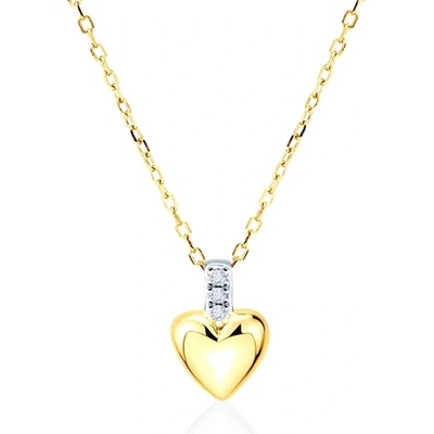 SAVICKI колие със сърце savicki: злато. диаманти