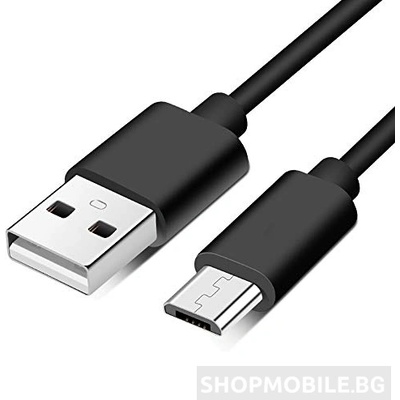 Planet Tech Кабел USB-A/M към Micro USB/M, 30 см, Черен (USB2)