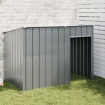 vidaXL Кучешка къща с покрив, антрацит, 153x91x110 см, стомана (172572)