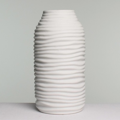 VÁZA BIELA PORC. 10*10*20CM