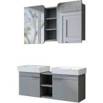 ASIR GROUP Комплект окачен долен шкаф 120 см с мивка и огледален шкаф Asir 2952 ясен (283VLN1290)