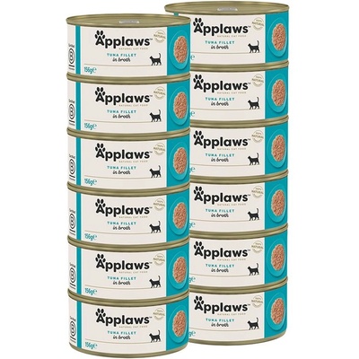 Applaws Консерва за котки с риба тон в бульон 12 x 156 г