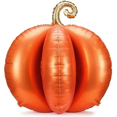 PartyDeco Fóliový stojací 3D balón Tekvica 90 x 90 cm