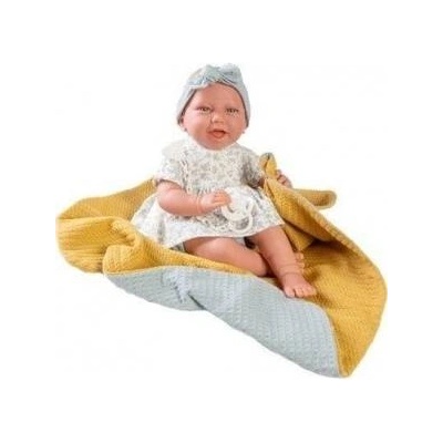 Antonio Juan Бебешка кукла Carla Nacida с одеяло и обеци, 42 см, Антонио Хуан