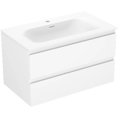Orio шкаф за баня 80 см с мивка Vela, 2 чекмеджета, бял мат - 91A10-08047-2-BFF01-W23M01 (91A10-08047-2-BFF01-W23M01)