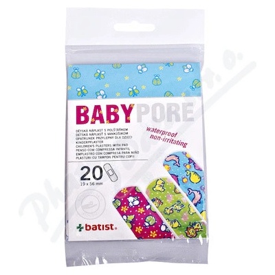 BABYPORE dětská náplast 19x 56 mm 20 ks