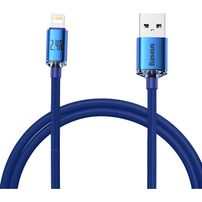 Baseus CAJY000003 crystal shine série USB typu A na Lightning 2,4A, 1,2m, modrý