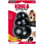 KONG Extreme Large - Гумена кучешка играчка за дъвчене с място за поставяне на лакомство 11 см. черна