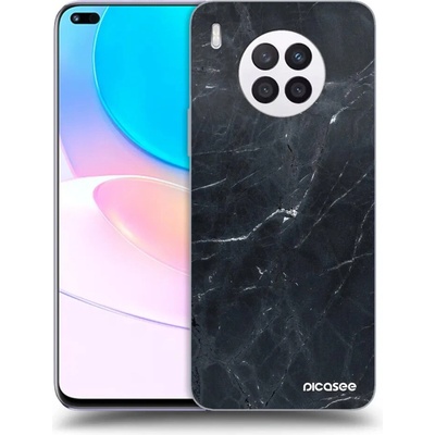 Púzdro Picasee silikónové Huawei Nova 8i - Black marble čiré