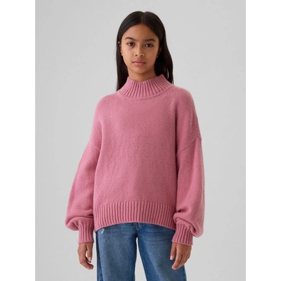 GAP Detský oversize sveter CashSoft ružová