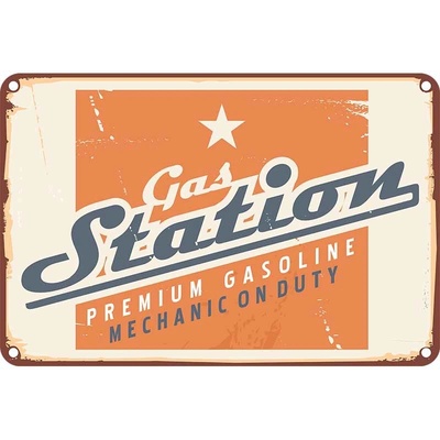 Ceduľa Gas Station - Premium Gasoline