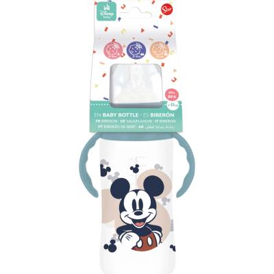 Stor dojčenská fľaša s rúčkami Mickey Mouse Baby Blue 360ml 10404
