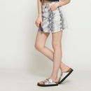 Dámska sukňa URBAN CLASSICS Ladies Animal Stretch Twill Skirt offwhite snake