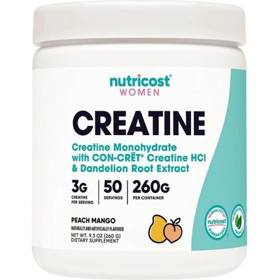 Nutricost Creatine for Women | with Creatine Monohydrate, Creatine HCL & Dandelion Root Extract [260 грама] Манго