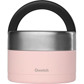 Qwetch Изолирана кутия за обяд с дръжка, 650 ml - Pastel Pink