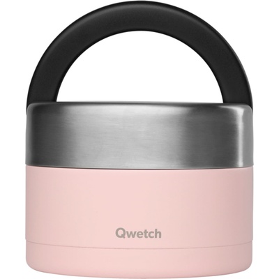 Qwetch Изолирана кутия за обяд с дръжка, 650 ml - Pastel Pink