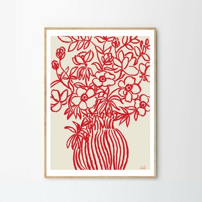 Moikka Plagát Poppy Studies Aj by Anine Cecilie Iversen 50x70