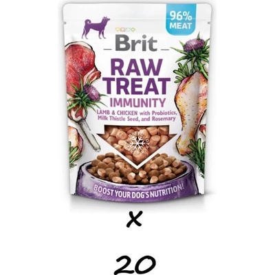 Brit Raw Treat Imunita Jahňacie a kuracie mäso 20 x 40 g