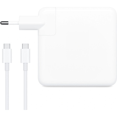 DeTech Адаптер DeTech, For Apple, 87W, Type-C, White - 353 (DE-353)
