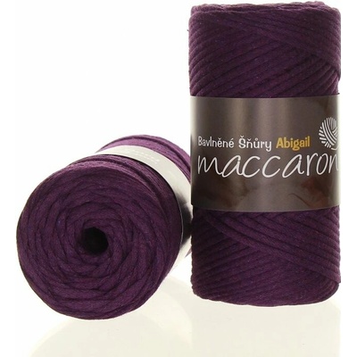 Maccaroni Abigail 3 mm Tmavá fialová