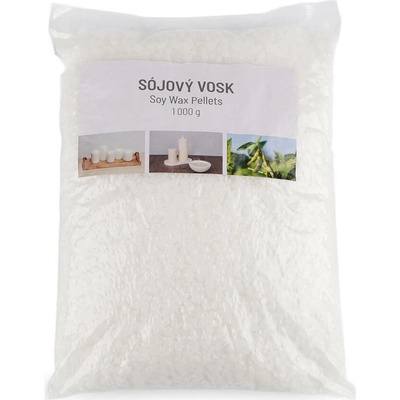 Stoklasa Vosk sójový - peletky k výrobě svíček 1000 g bílá přírodní