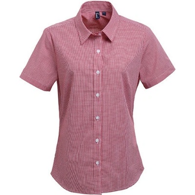 Premier Workwear dámská bavlněná košile s krátkým rukávem PR321 Red
