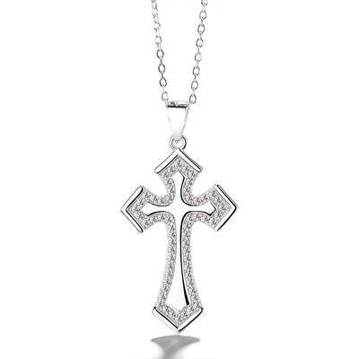 DELIS Медальон от сребро 925, jw1299, кръстовиден модел, родиево покритие (jw1299)