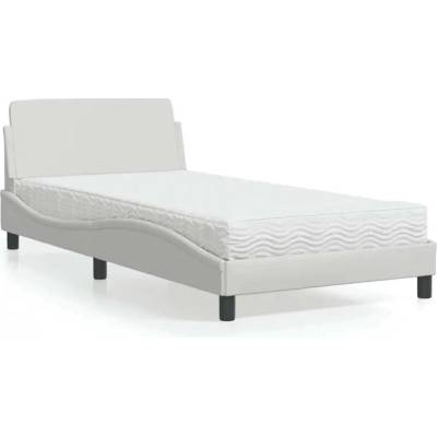 vidaXL 11461.3208358 Postel s matrací Dover bílá umělá kůže