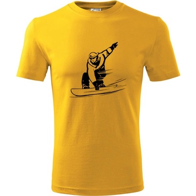 Tričko snowboardista dárek pro snowboardistu Tričko snowboard žluté