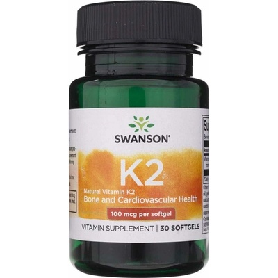 Swanson Vitamín K2 Natural 100 mcq 30 kapslí