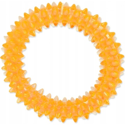 Dog Fantasy krúžok vroubkovaný oranžový 7 cm