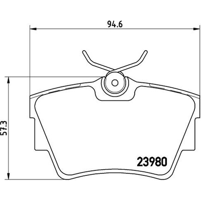 BREMBO Sada brzdových platničiek kotúčovej brzdy P59041