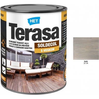 Het Soldecol terasa 2,5 l šedý