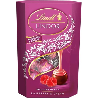 Lindt LINDOR maliny a smetana 200 g