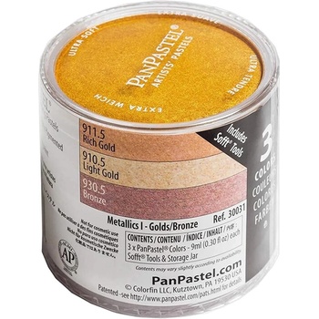 PanPastel Metallics Basic sada pastelov 3 ks