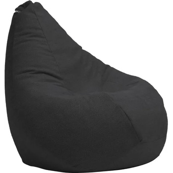 Image 1 of Pufrelax Пуф круша за деца 4-14 г. , 160л. , Nirvana Light - Eerie Black, Перящ се калъф, Пълнеж от Полистиролни перли, Гама Premium