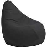 Pufrelax Пуф круша за деца 4-14 г. , 160л. , Nirvana Light - Eerie Black, Перящ се калъф, Пълнеж от Полистиролни перли, Гама Premium