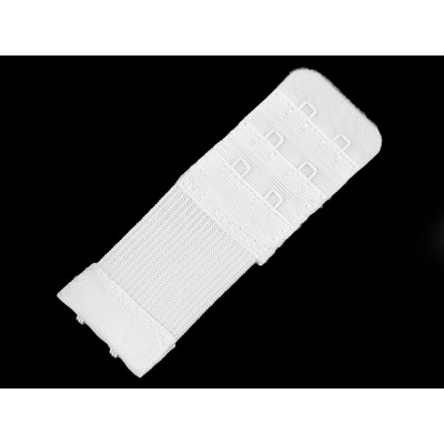 Prodloužení obvodu podprsenky dvouřadé, šíře 30 mm, bílá