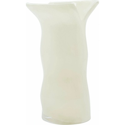 House Doctor Skleněná váza Cuff Off-white, bílá barva, sklo