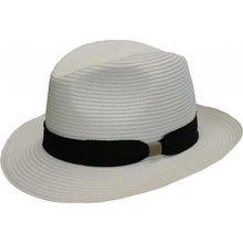 Krumlovanka letní klobouk Trilby Fa-38042 bílý