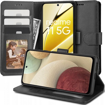Tech-Protect Wallet knižkové na Realme 11 5G, čierne