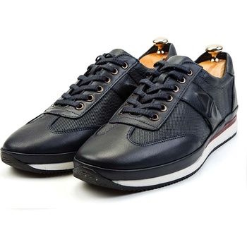 Ducavelli Stripe Мъжки обувки от естествена кожа - Тъмно сини 308222 (308222_Тъмно син)