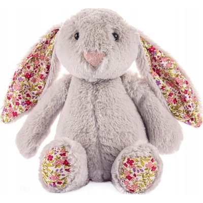 VELKÝ MEDVÍDEK KRÁLÍK CLEO ŠEDÁ 25 cm