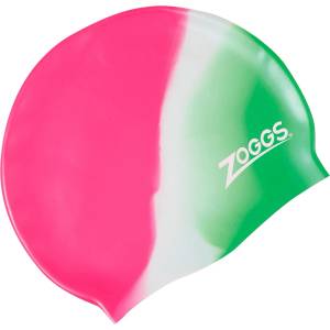 Zoggs Детска шапка за плуване Zoggs Kid's Silicone Cap Multi Colour Swim cap - Grey / White - размер One Size (581-0197-0211)