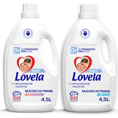 Lovela Dětský tekutý prací prostředek na bílé a barevné prádlo 2 x 4,5 l