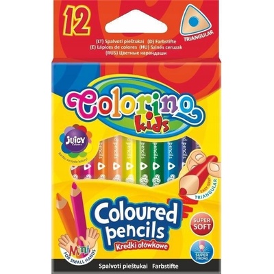 Colorino trojuholníkové mini ceruzky 12 farieb 33077PTR