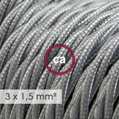 Creative Cables spirálový 3x1,5mm² stříbrná 1 m