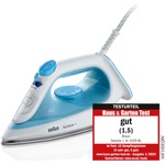 Braun steam iron TexStyle 1 SI1029BL, iron, non-stick coated soleplate, 120 g/min steam boost, suitable for tap water, quick heating (35 seconds), 220 ml, 1, 900 watts, blue (SI1029BL) Ютии