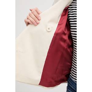 Tommy Hilfiger къс шлифер дамски от памук (WW0WW50768)